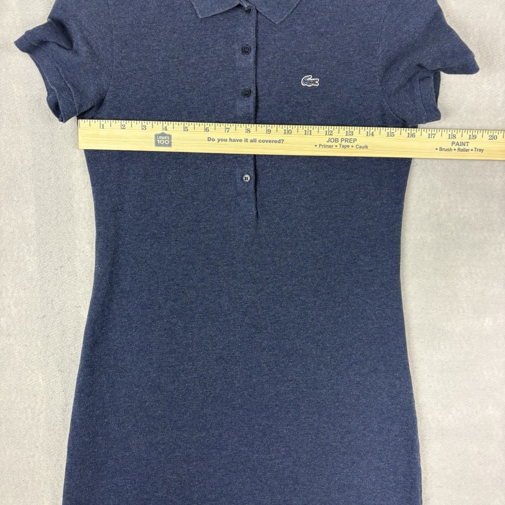 Lacoste Polo Shirt Dress Womens Medium FR 38 Pique Cotton Tennis Preppy Casual - Picture 2 of 8